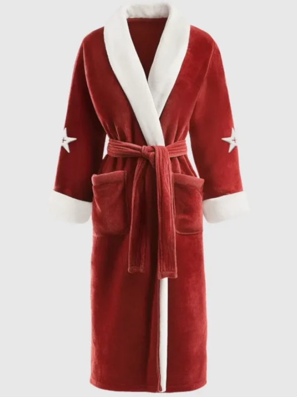 Been Cozy Red Belted Robe