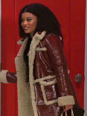 Beyond The Gates Ambyr Michelle Brown Leather Coat