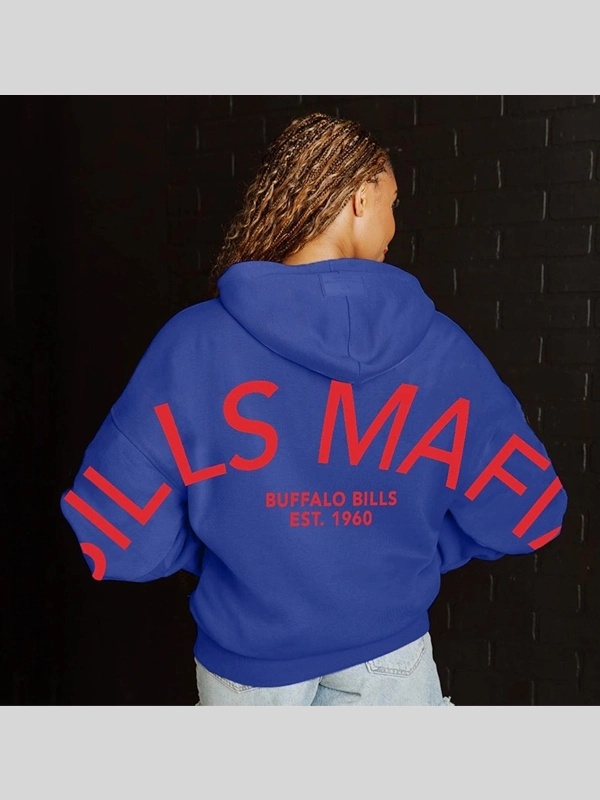 Buffalo Bills Never Stop Oversized Hoodie