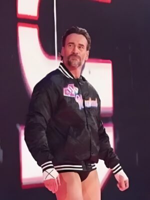 CM Punk Wrestlepalooza 2025 AJ’s Husband Black Jacket