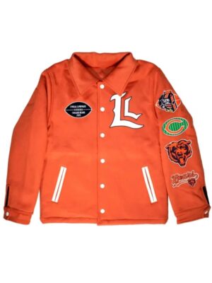 Chicago Bears Lyrical Lemonade Orange Varsity Jacket