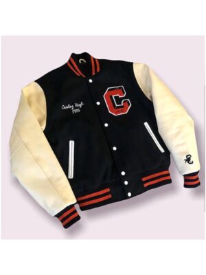 Cooley High Black_Off White Varsity Jacket
