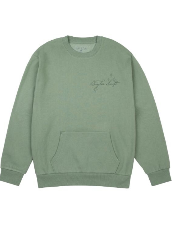 Danced All Night Long Kangaroo Pocket Green Sweatshirt