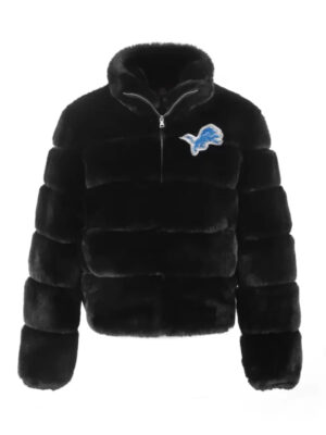Detroit Lions Cuce Black Bomber Jacket