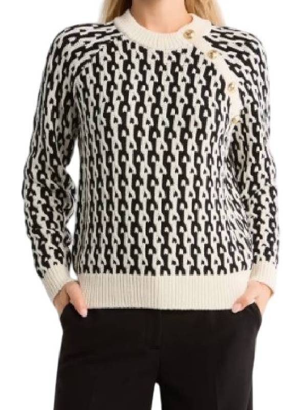 Dylan Dreyer Today Show Sweater Black and White