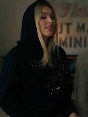 Elsbeth S3 Sveta Black Snake Printed Hoodie