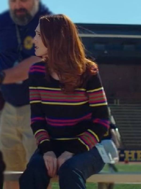 English Teacher S02 Gwen Sanders Rainbow Striped Sweater
