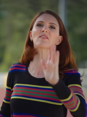 English Teacher S2 Gwen Sanders Rainbow Striped Sweater