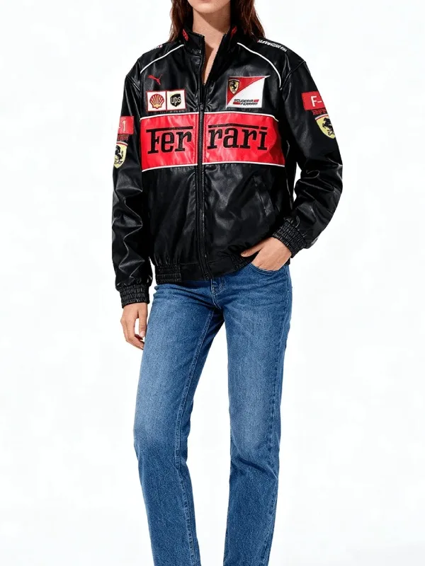 Ferrari F1 Vintage Black Jacket