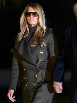 First Lady Melania Trump White House Double-Breasted Coat