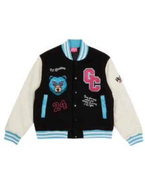 Gag City Black_White Varsity Jacket