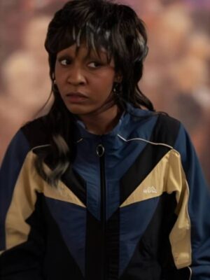 I Love LA S1 Mimi Rush Blue Colorblock Track Jacket