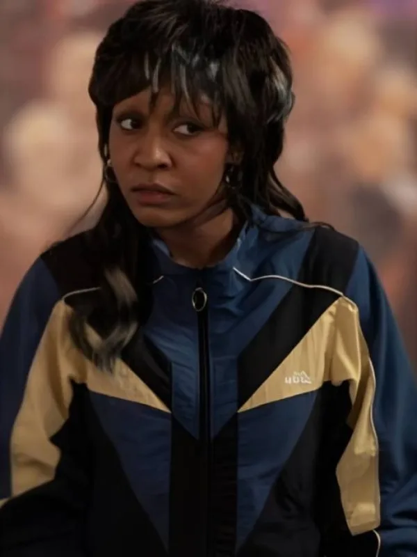 I Love LA S1 Mimi Rush Blue Colorblock Track Jacket
