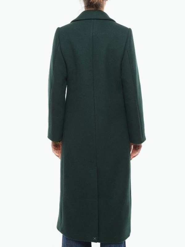 Jackie Donnelly Elsbeth Season 03 Molly Price Green Single-Breasted Wool Coat