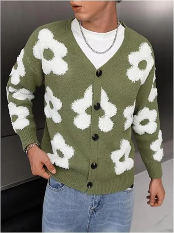 Marcel Spears The Neighborhood S08 Marty Green Flower Cardigan