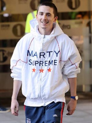 Marty Supreme Timothee Chalamet Hoodie White
