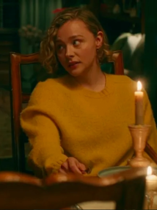 Oh. What. Fun. Chloë Grace Moretz Sweater-Yellow