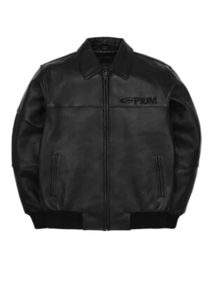 Opium Classic 00 Bomber Leather Black Jacket