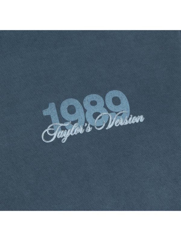 Recreated - 1989 Taylor’s Version Is It Over Now Washed Blue Zip Up Hoodie