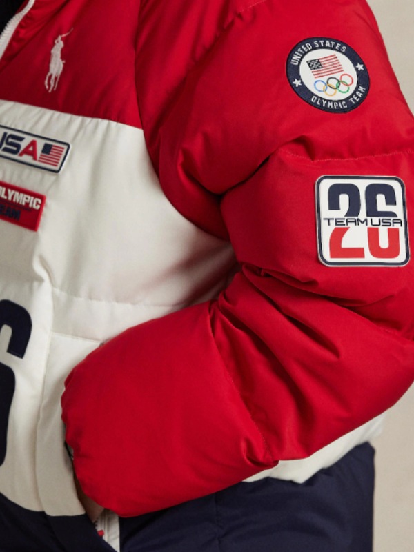 Recreated - Paralympic Games Milano Cortina 2026 Opening Ceremony Team USA Red Puffer Jacket