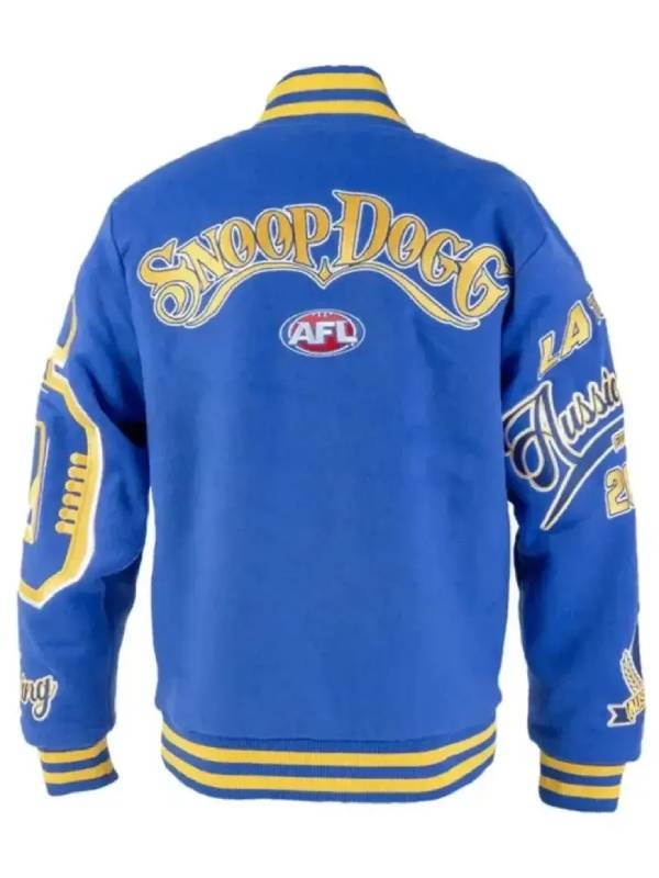Recreated - Snoop Dogg AFL Limited Edition Blue Wool Bomber Jacket