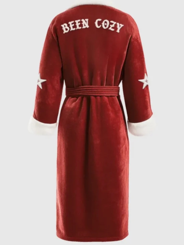Recreation - Been Cozy Red Belted Robe Unisex