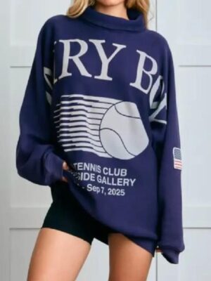 Recreation-Dairy Boy The Diana Rollneck Navy Blue Sweatshirt