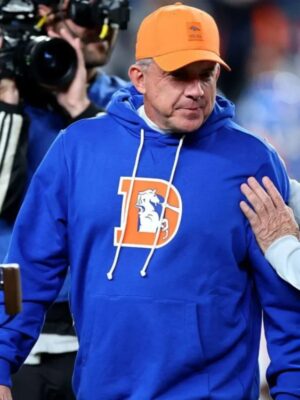 Recreation - Sean Payton Las Vegas Raiders VS Denver Broncos Blue Pullover Hoodie