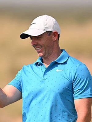 Rory McIlroy 2025 Abu Dhabi HSBC Championship Blue Shirt