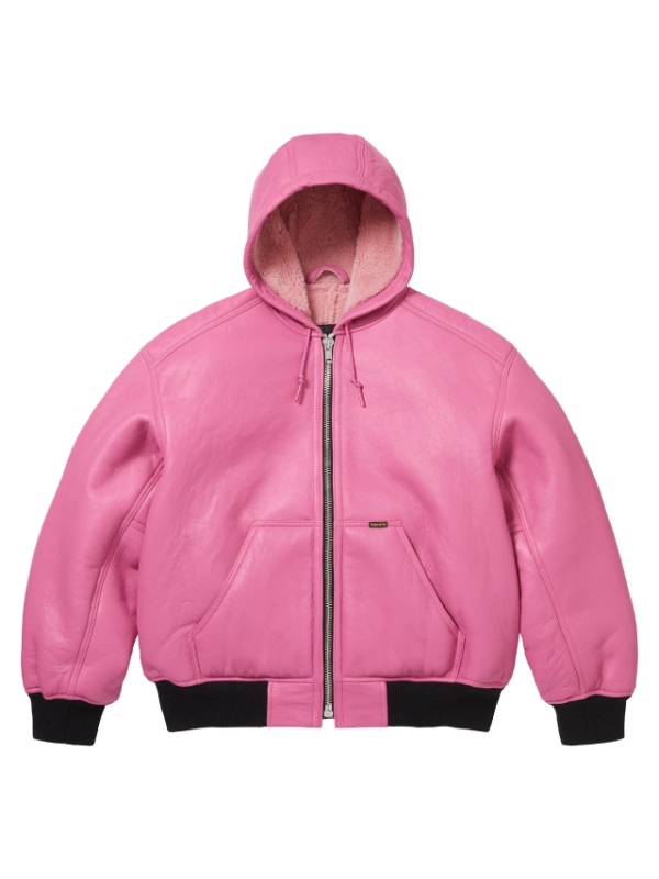 Supreme Schott Hooded Leather Jacket