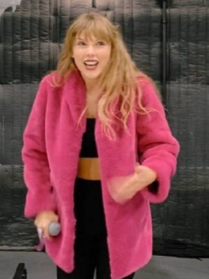 The End of an Era 2025 Taylor Swift Pink Fur Jacket