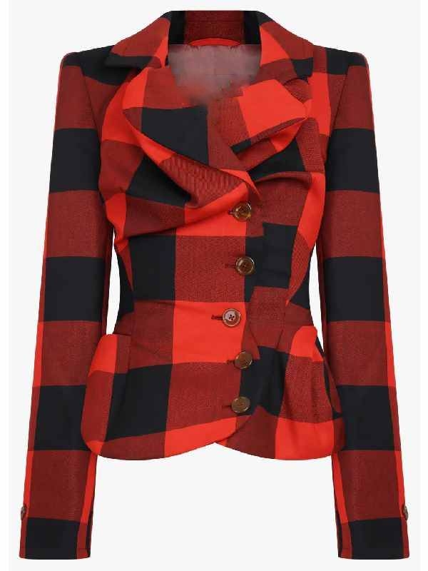The Girlfriend Olivia Cooke Red Check Blazer