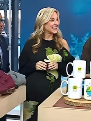 Today Jennifer Jolly Black Floral One-Shoulder Sweatshirt