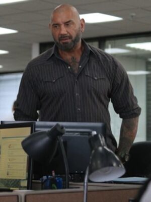 Trap House Dave Bautista Pinstriped Shirt