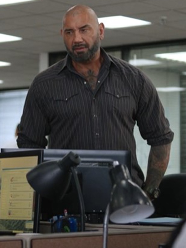 Trap House Dave Bautista Pinstriped Shirt