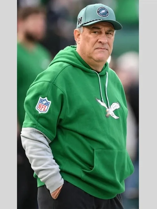 Vic Fangio Eagles Kelly Green Hoodie