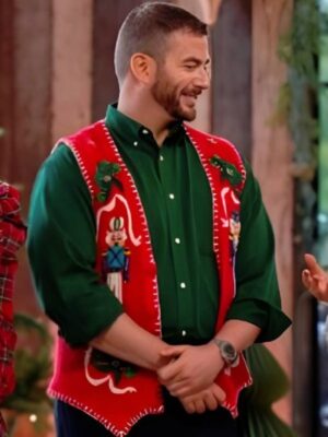 Baked with Love Holiday S01 Vaughn Vreeland Red Knitted Vest