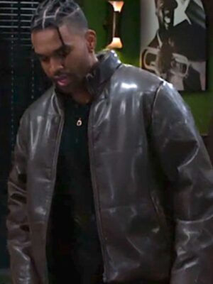 Beyond the Gates 2025 David Friebe Brown Leather Puffer Jacket