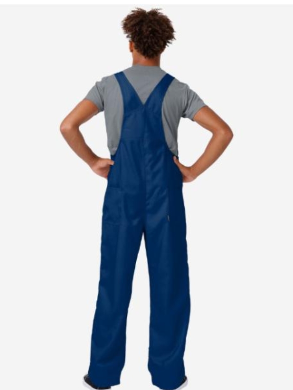 Dallas Cowboys Men’s Solid Wordmark Bib Overalls-Navy Blue