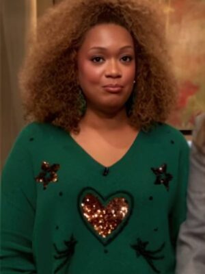 Drew Barrymore Show 2025 Sunny Anderson Star Love Sweater