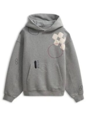 Grey Oversized Royal Graphics Hoodie