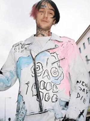 Lil Peep Never Say Die Painted Jacket