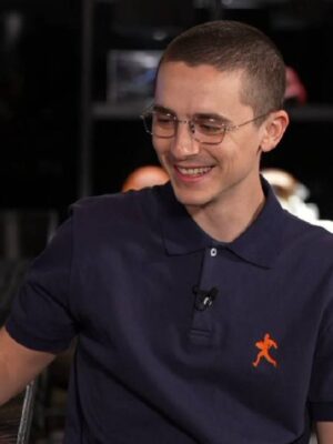 Marty Supreme Timothée Chalamet Black Polo Shirt