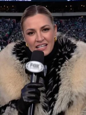 Playoff Game Erin Andrews Fur Jacket