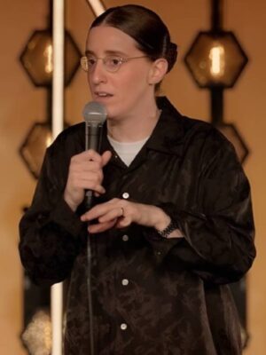 Robby Hoffman_ Wake Up Black Satin Shirt