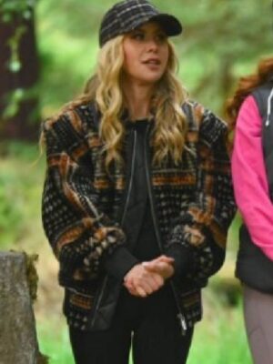 S04 Tara Lipinski The Traitors US Brown Plaid Jacket