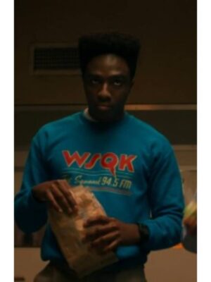 Stranger Things S05 Lucas Sinclair Blue Sweatshirt