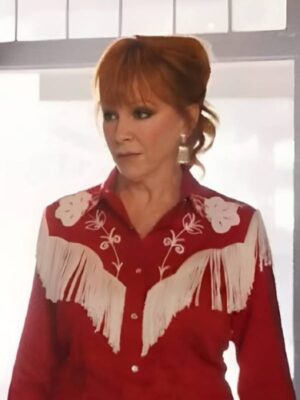 The Voice S28 Finale Reba McEntire Red Fringe Shirt