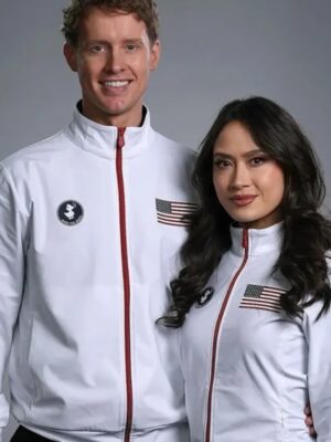 2026 Save The Duck Winter Olympics Team USA White Jacket