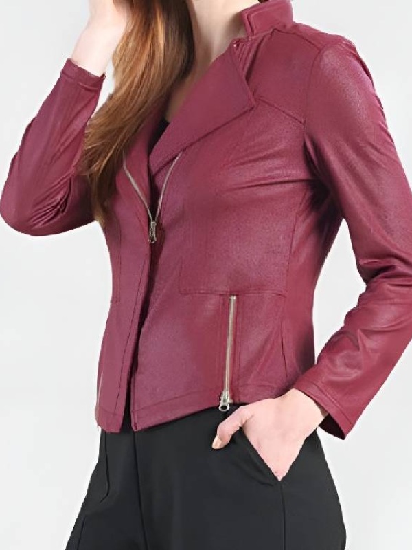 2026 The Today Show Hoda Kotb Leather Jacket Red